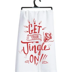 Primitives By Kathy Get Your Jingle On Kitchen Dish Towel 27486 Outlet