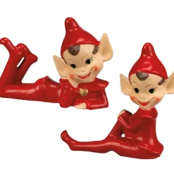 Primitives By Kathy Vintage Inspired Red Pixie Elf Figure New