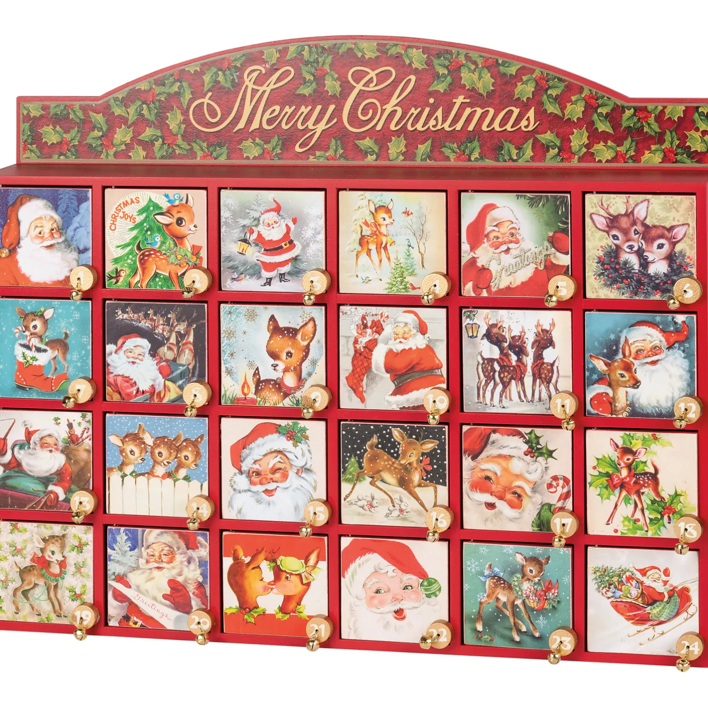 Primitives By Kathy Vintage Santa Claus Advent Calendar Christmas Countdown 115344 Sale