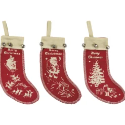 Primitives By Kathy Vintage Small Felt Stocking Ornament Set of 3 1024 Online