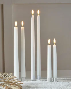 Raz Imports Raz 7", 10", 12.5" White Taper Candle Set of 2 Tapers Outlet