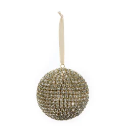 Raz Imports Raz 3.5", 4.5", or Large 6" Pave Crystal and Gold Ball Christmas Ornament Outlet