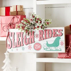 Raz Imports Raz 28" Sleigh Rides Christmas Wall Sign 4312375