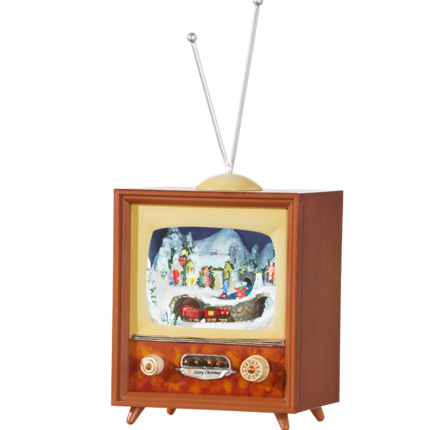 Raz Imports Raz 10" Animated Musical Television Christmas Decoration 3516162