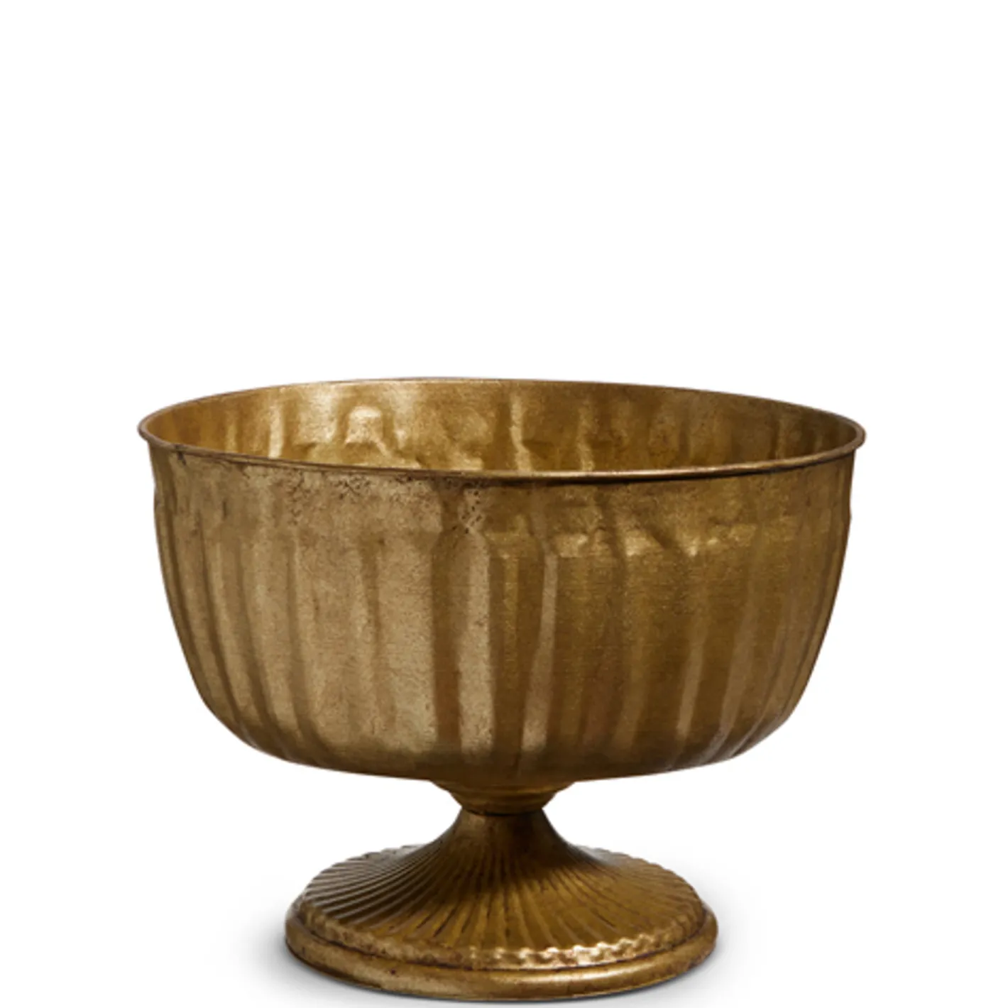 Raz Imports Raz 9.5" Antique Gold Pedestal Metal Bowl Christmas Decoration 4428125 Discount