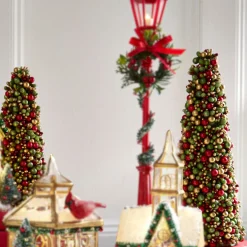 Raz Imports Raz 12" Beaded Berry Cone Christmas Tree Decoration Set of 2 4410113