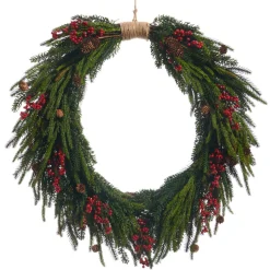 Raz Imports Raz 33" Berry, Pinecone, and Pine Christmas Wreath W4511584 Sale