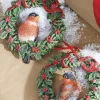 Raz Imports Raz 4.5" Bird in Wreath Christmas Ornament 4107015 Online