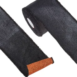 Raz Imports Raz 4" Black and Orange Double Sided Glitter Wired Halloween Ribbon R4271760 New