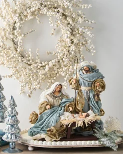 Raz Imports Raz 15" Blue and Gold Holy Family Christmas Figures Set 4510652 Discount