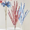 Raz Imports Raz 16.5" Blue and Red Glittered Spray F4506634 Discount