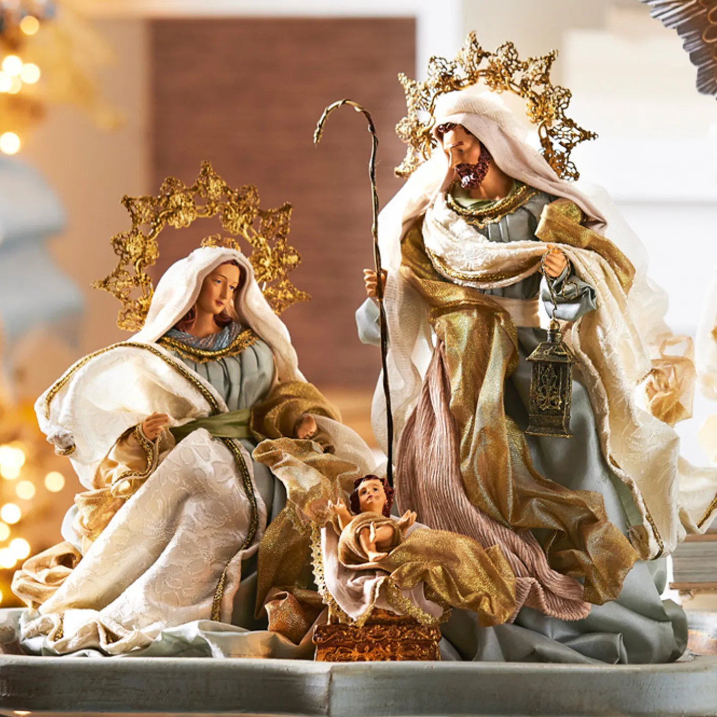 Raz Imports Raz 16.5" Blue Holy Family Christmas Nativity Decoration 4310660 Outlet