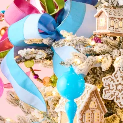 Raz Imports Raz 4" Blue Two Toned Wired Christmas Ribbon R4571820 Outlet