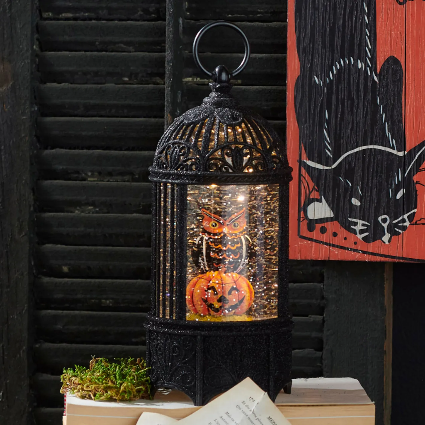 Raz Imports Raz 10" Boo Crew Lighted Water Globe Lantern Halloween Decoration 4400755 Clearance