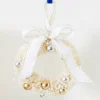 Raz Imports Raz 5.5" Bottle Brush Ivory and Gold Wreath Christmas Ornament 4319150 Online