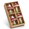 Raz Imports Raz 3.5" Box of 4 Red Mushroom Glass Christmas Ornament Set 4424518 Online