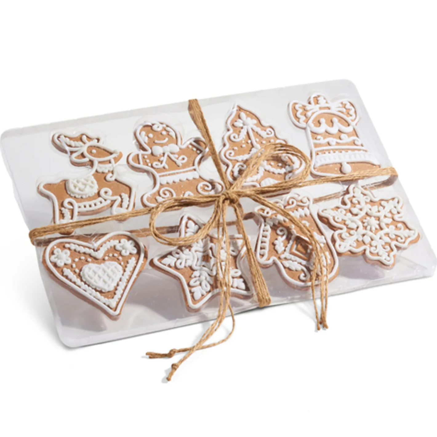 Raz Imports Raz 4.75" Box of Gingerbread Cookie Christmas Ornaments 4416141