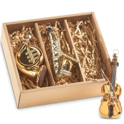 Raz Imports Raz 4.5" Box of Musical Instruments Glass Christmas Ornaments 4320907 Hot