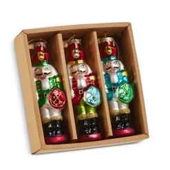 Raz Imports Raz 4.75" Box of Nutcrackers Glass Christmas Ornament 4523173 Clearance