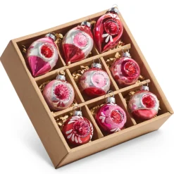 Raz Imports Raz 2.75" Box of Vintage Pink Reflector Glass Christmas Ornament 4423005 Discount