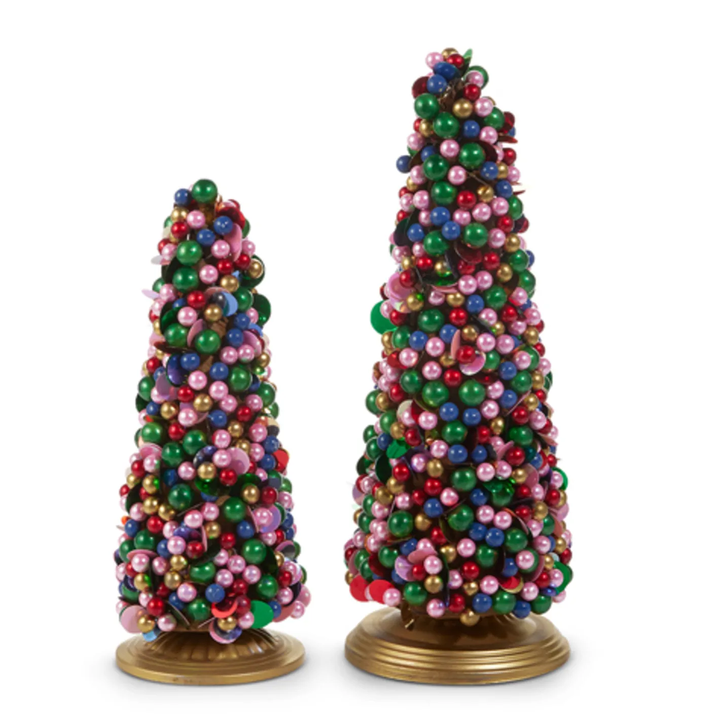 Raz Imports Raz 13" Bright Bead Trees Christmas Decoration Set of 2 4510110 Discount