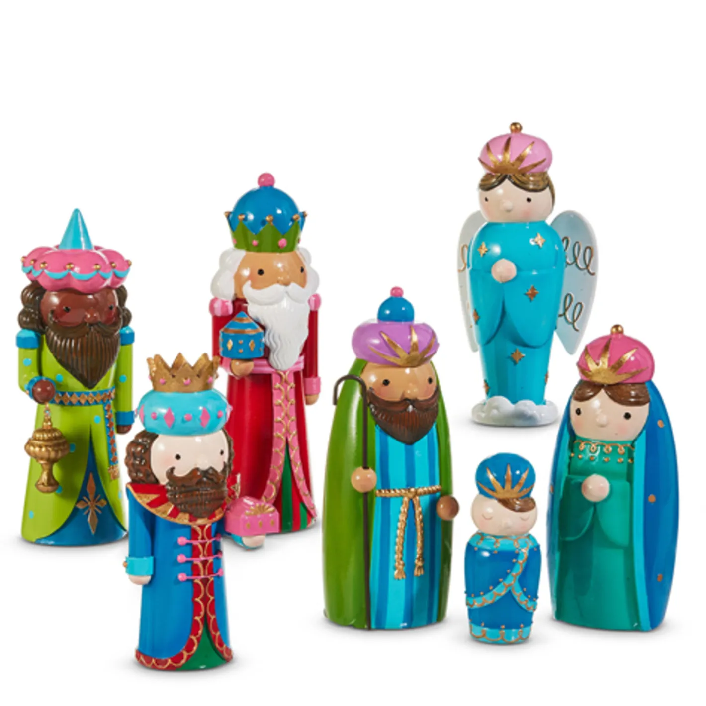 Raz Imports Raz 9" Bright Multicolor Nativity Scene Figure Set 4510420 Best
