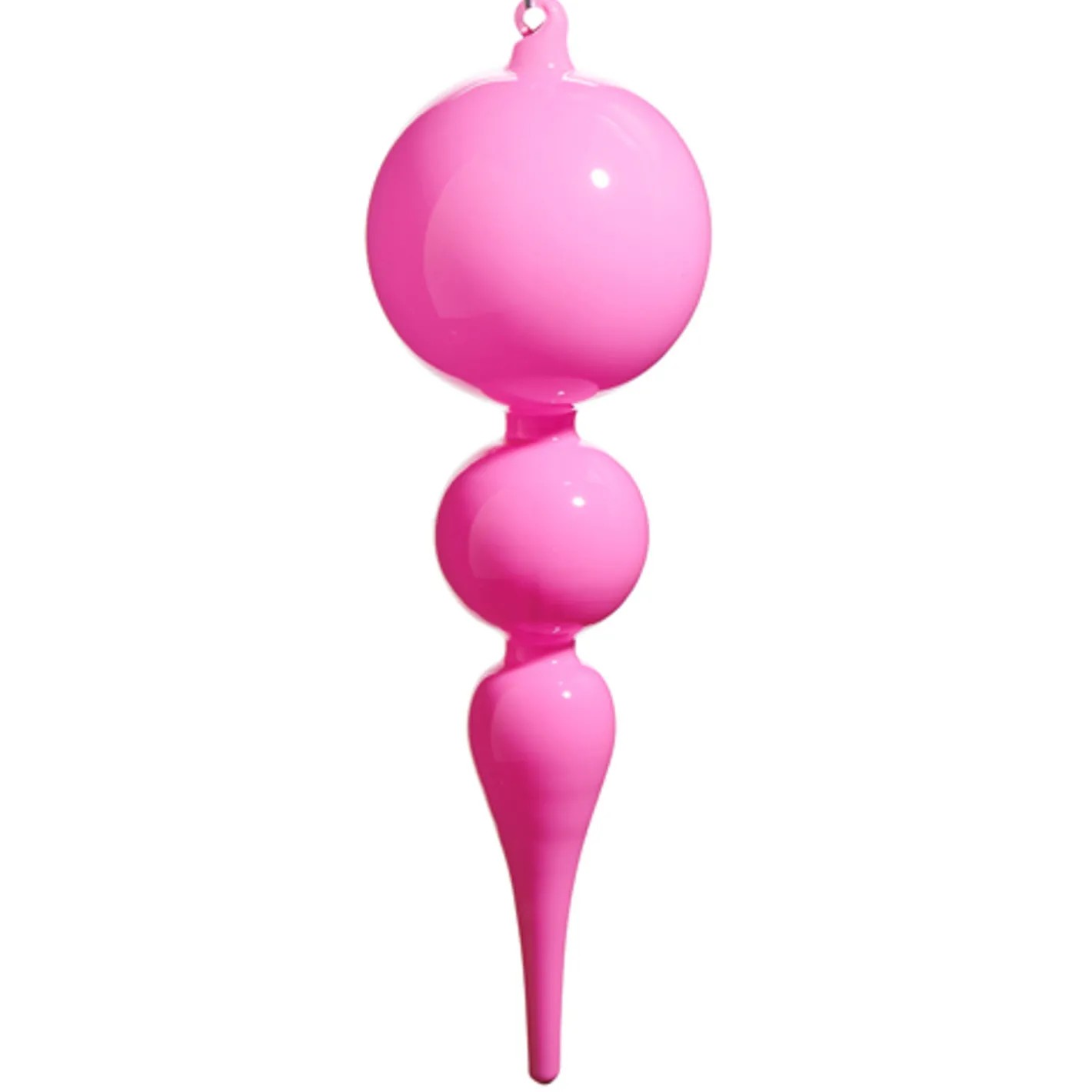 Raz Imports Raz 10" Bright Pink Finial Glass Christmas Ornament 4522970 Sale