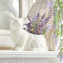 Raz Imports Raz 8.5" Bunny Container Easter Decoration 4216087 Sale