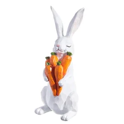 Raz Imports Raz 11.5" Bunny Holding Carrot Bundle Easter Figure 4311058 Sale