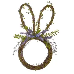 Raz Imports Raz 19.5" Bunny Wreath with Lavender W4202229 Sale