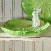Raz Imports Raz 8" Cabbage Leaf with Bunny Easter Tray 4410198