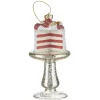 Raz Imports Raz 5.25" Cake on Plate Glass Christmas Ornament 4220908 Sale