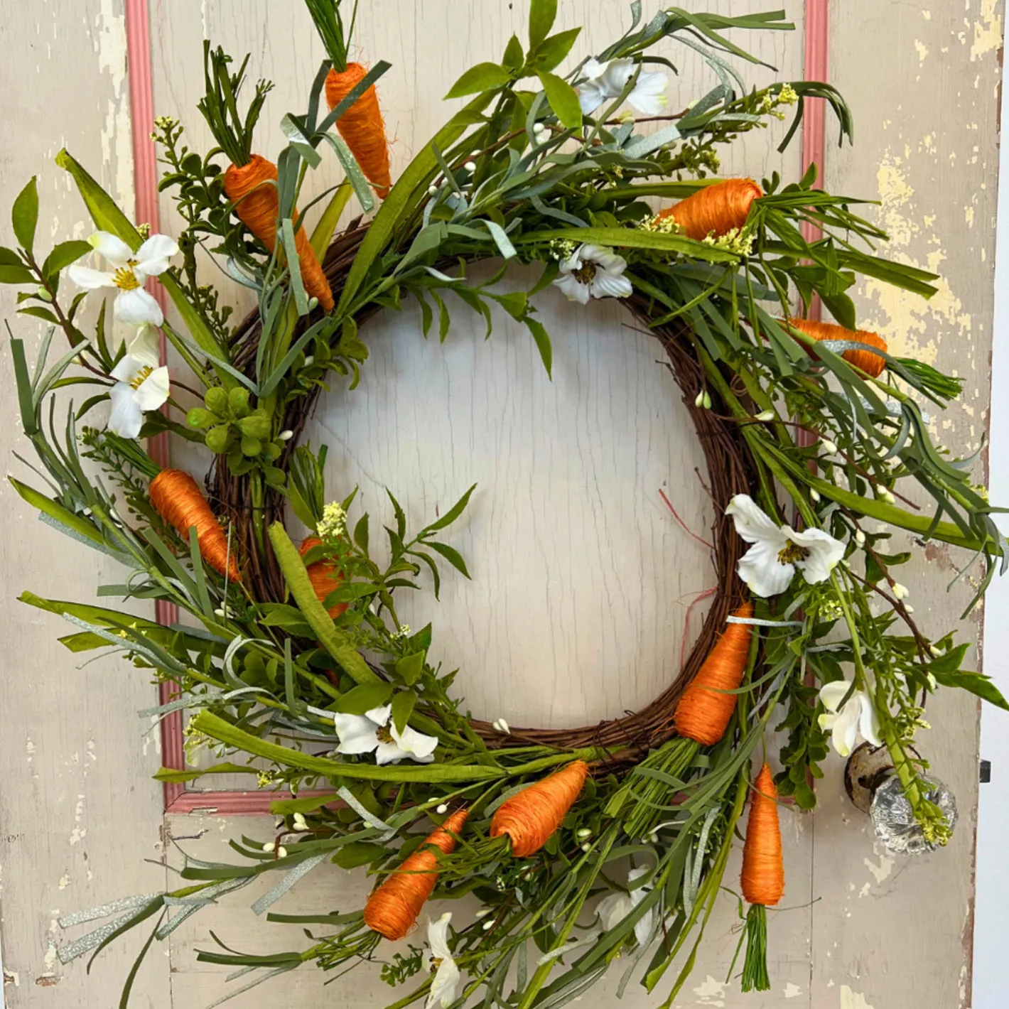 Raz Imports Raz 22" Carrot and Mixed Floral Easter Wreath W4202218 Discount