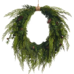 Raz Imports Raz 27" Cedar and Mini Pinecone Christmas Wreath W4511582 Sale