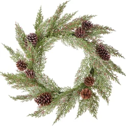 Raz Imports Raz 24" Cedar, Pinecone, and Berry Christmas Wreath W4202569 New