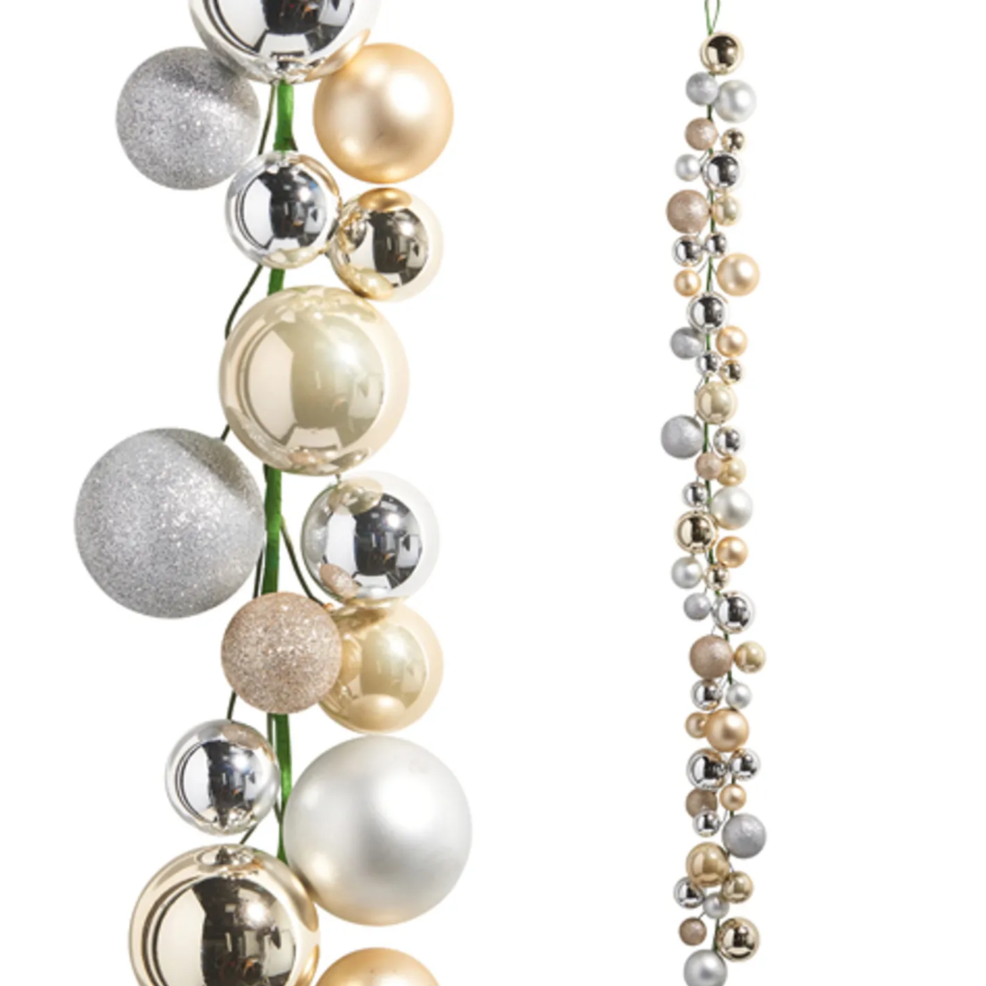 Raz Imports Raz 6' Champagne Ball Garland G4432706