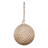 Raz Imports Raz 4" Champagne Quilted Glass Ball Christmas Ornament 4422946 Sale