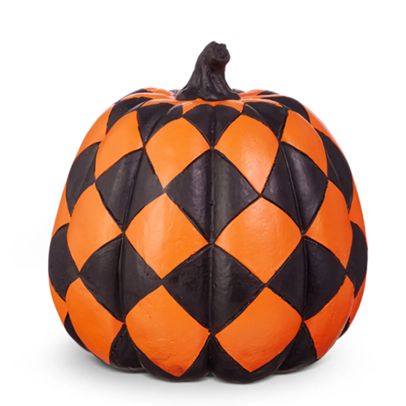 Raz Imports Raz 7.5" Checkered or Chevron Orange or Black and White Pumpkin Halloween Decoration