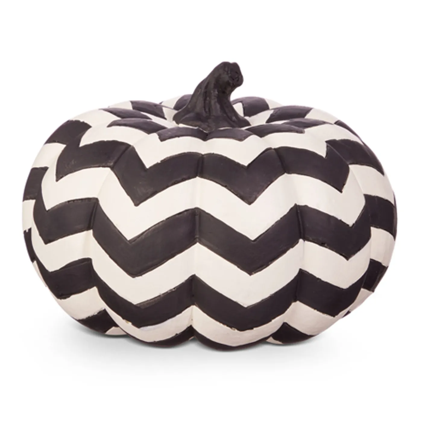 Raz Imports Raz 7.5" Checkered or Chevron Orange or Black and White Pumpkin Halloween Decoration