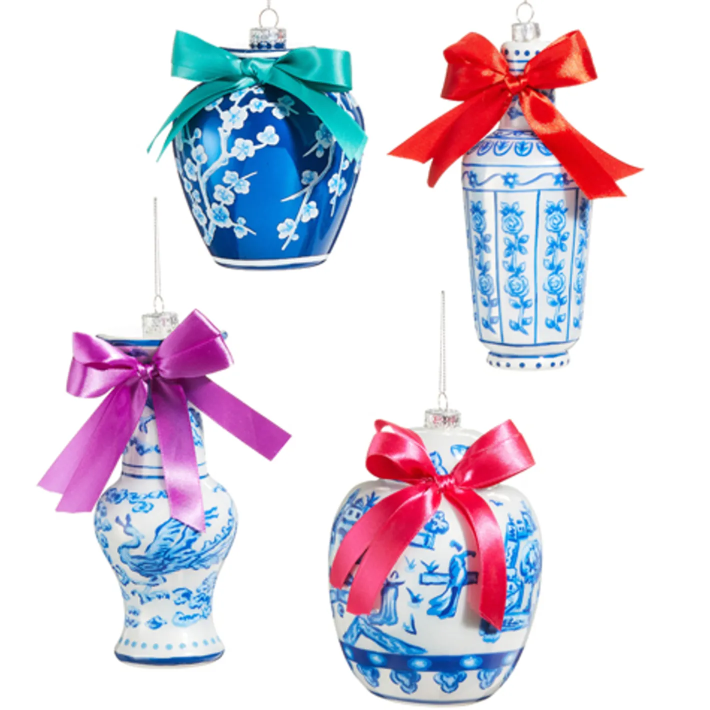 Raz Imports Raz 6.25" Chinoiserie Jar Glass Christmas Ornament 4552855 Hot