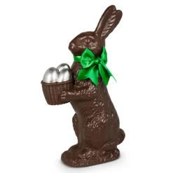 Raz Imports Raz 14" Chocolate Bunny with Egg Basket 4510269