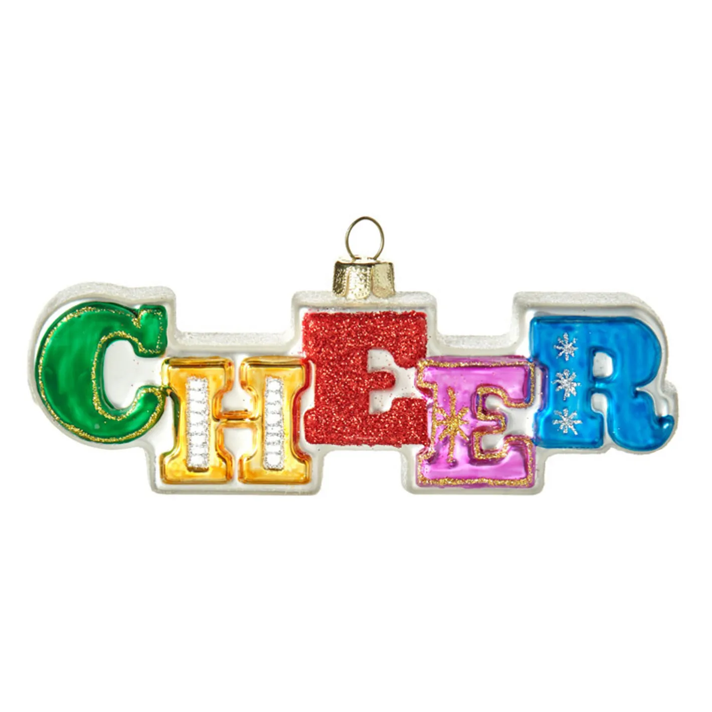 Raz Imports Raz 5.5" Colorful Cheer or Merry Glass Christmas Ornament 4152856 Online