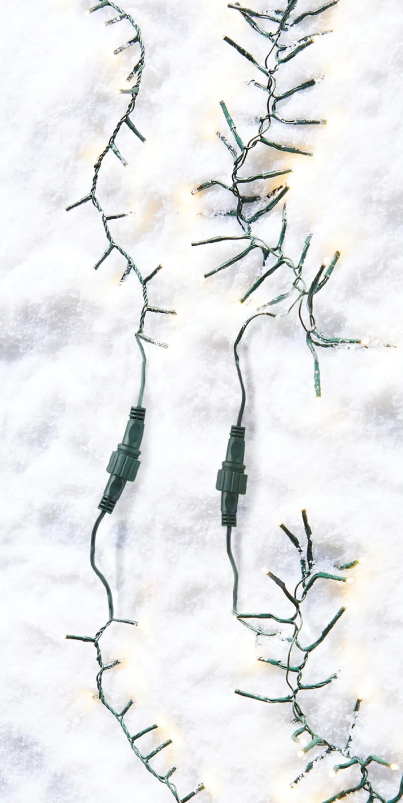 Raz Imports Raz 34' Connectable Cluster Garland Green Wire with White Lights Christmas Light Strand L4137016 Sale