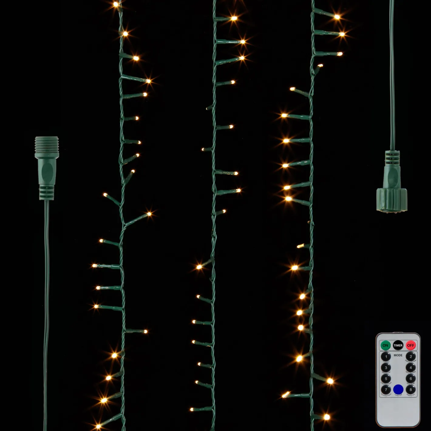 Raz Imports Raz 73.8' Connectable Snake Garland Green Wire with Compact White Lights Christmas Light Strands L4137015 New