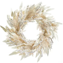 Raz Imports Raz 24" Cream Cedar and Laurel Leaf Christmas Wreath W4306696 Clearance