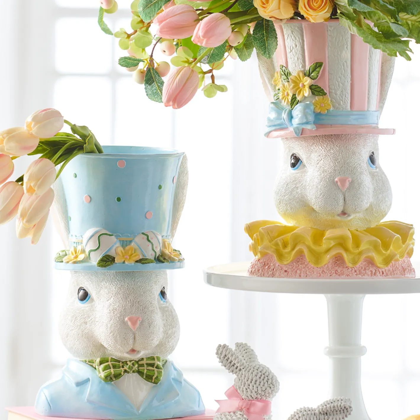 Raz Imports Raz 11.5" Dapper Bunny Head Planter Easter Decoration 4510208 Sale