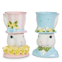 Raz Imports Raz 11.5" Dapper Bunny Head Planter Easter Decoration 4510208 Sale