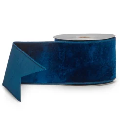 Raz Imports Raz 4" Deep Blue Velvet Wired Christmas Ribbon R4527862 Hot