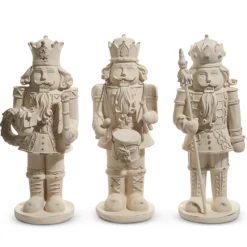 Raz Imports Raz 11.75" Distressed Whitewashed Nutcracker Christmas Figures 4512160 Discount