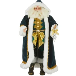 Raz Imports Raz 24.25" Evergreen and Gold Santa Figure Christmas Decoration 4202398 Online
